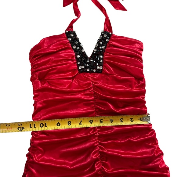 City Triangles Red Backless Tie Back Red Midi Dress Size Small - Picture 7 of 14